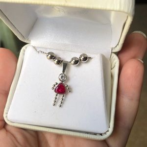 Little girl ruby necklace